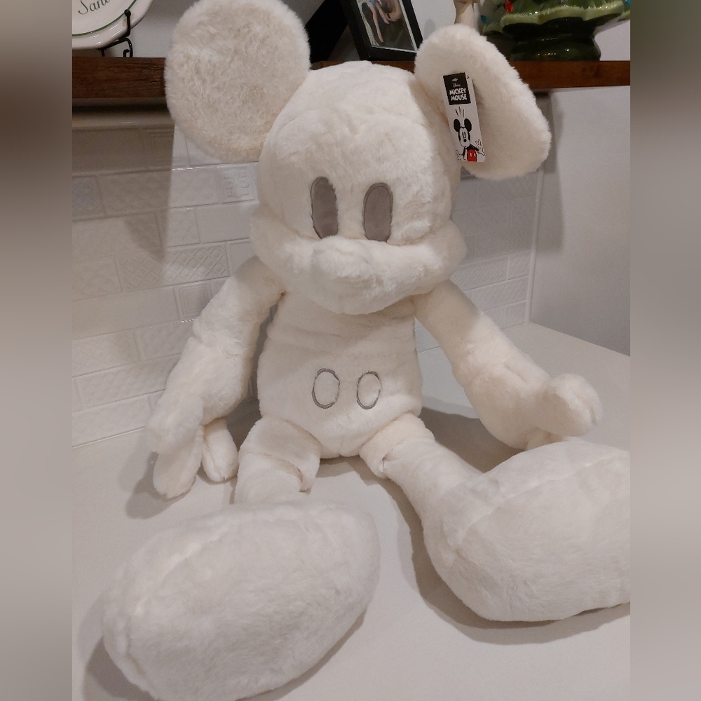 Disney White Plush Mickey Mouse